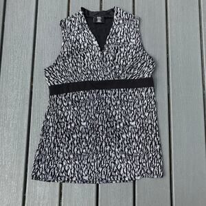 Black silver sparkly surplice tank top with tie back, Y2K whimsigoth fairycore